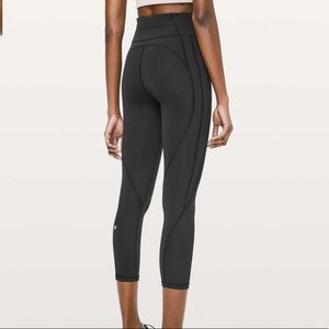 Lululemon time to sweat crop black leggings 23” luxtreme